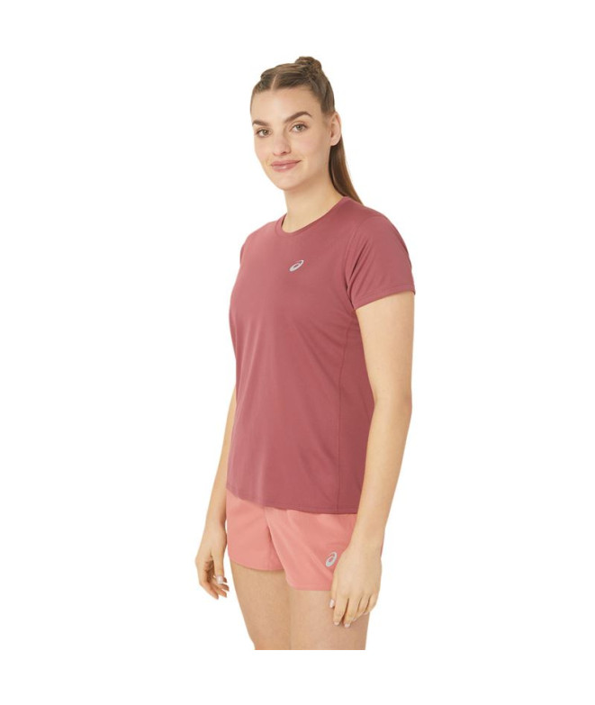 ASICS Core Ss Top Feminino Running Top Vermelho