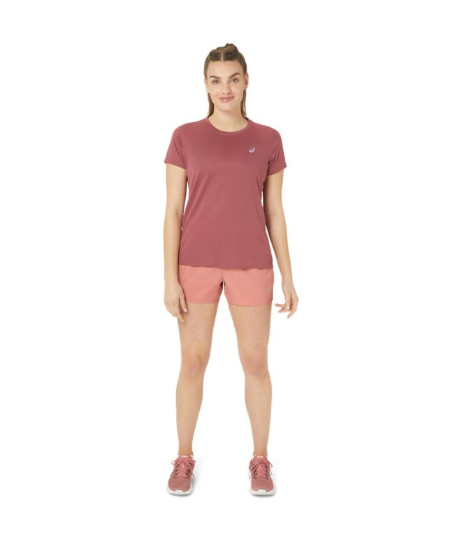ASICS Core Ss Top Feminino Running Top Vermelho