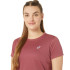 ASICS Core Ss Top Feminino Running Top Vermelho