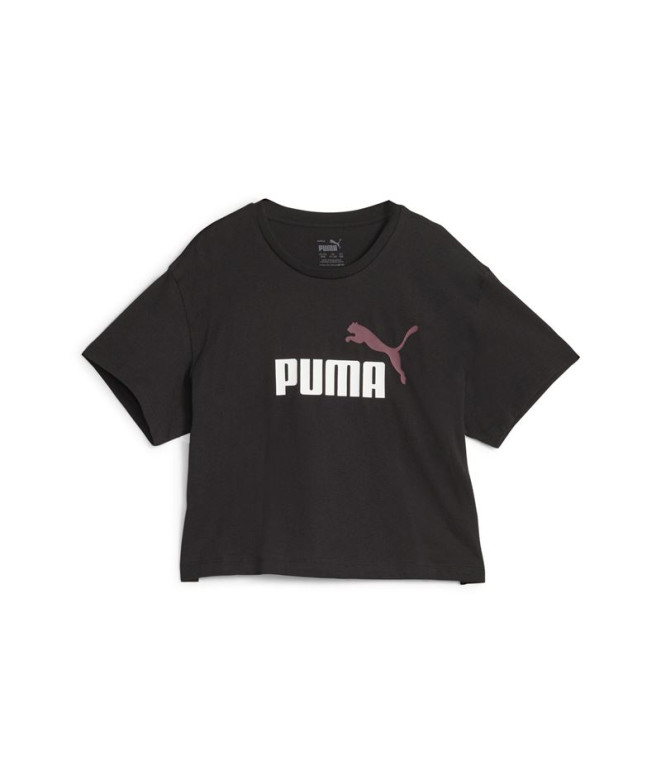 Puma Girls Logo Cropped T T-Shirt for Kids