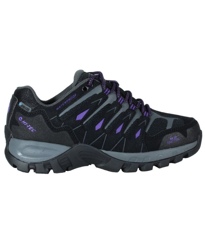 Sapatilhas de montanha Hi-Tec Corzo Low Waterproof Preto/Carvão/Berry Sapatilhas de mulher