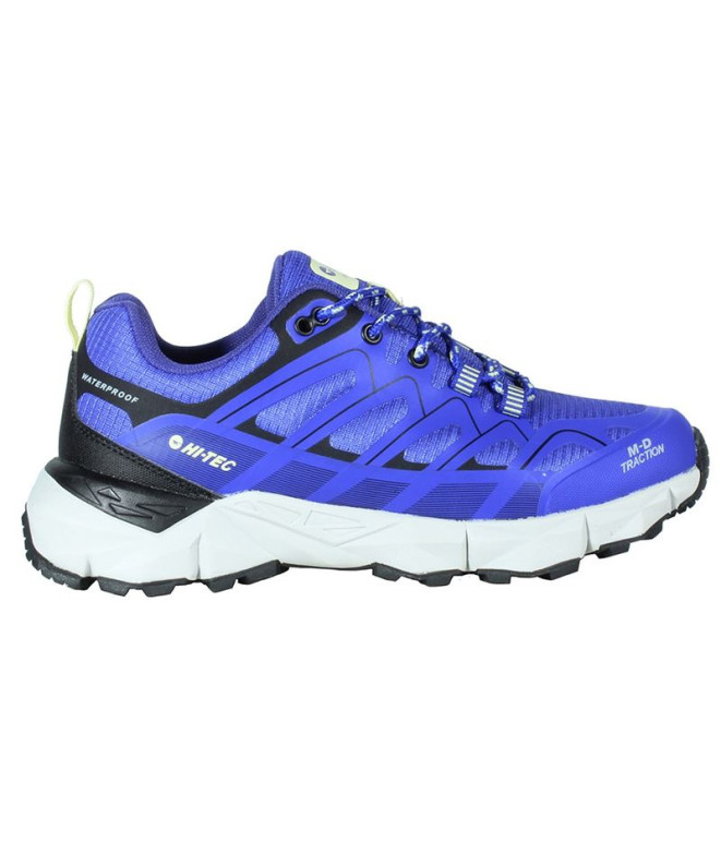 Chaussures de running en montagne Hi-Tec Soira Low Waterproof Bleu royal/Noir/Citron Femmes