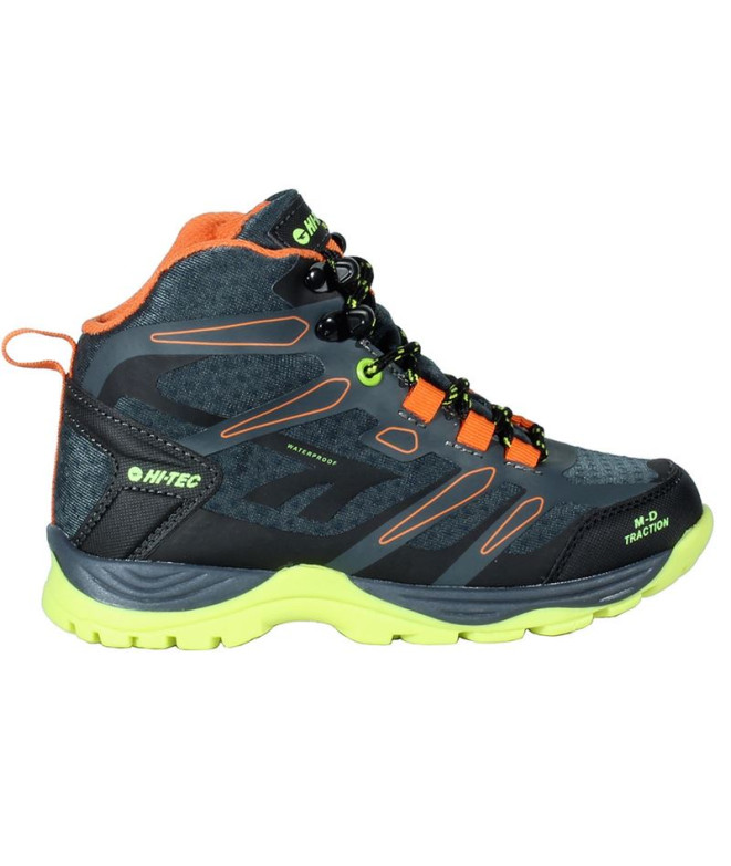 Mountain Boots Hi-Tec Bottes pour enfants Toubkal Mid Waterproof Charcoal/Limoncello