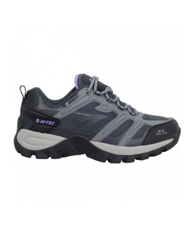 Chaussures de Montagne Hi-Tec Muflon Low Wp Femme Cool Grey/Charcoal/Berry