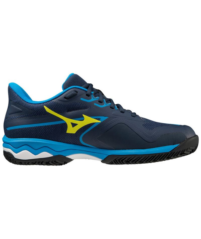Padel Chaussures Mizuno Wave Exceed Light 2 CC Bleu Hommes Padel Chaussures