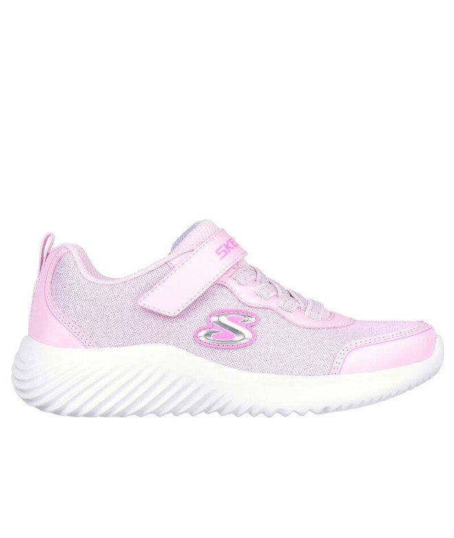 Sapatilhas Skechers Bounder - Girly Groo Menina Malha rosa claro/rim