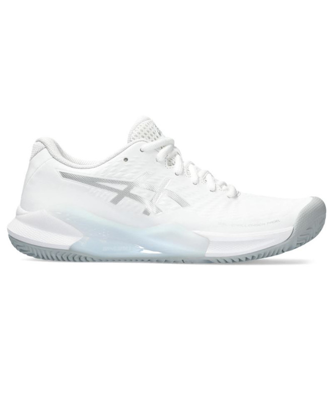 Sapatilhas padel ASICS Gel-Challenger 14 Padel Mulher Branco/Prata puro