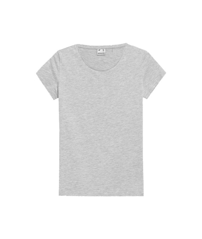 T-shirt 4F TSD350 Mulher Cinzento