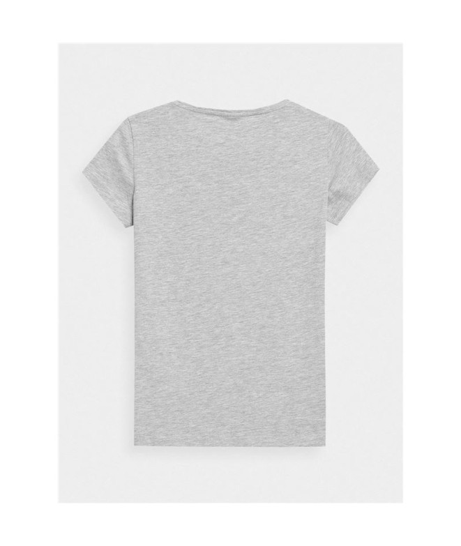 T-shirt 4F TSD350 Mulher Cinzento