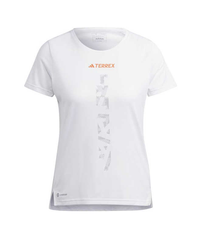 Camiseta de Trail adidas Agr Shirt Mujer Blanco