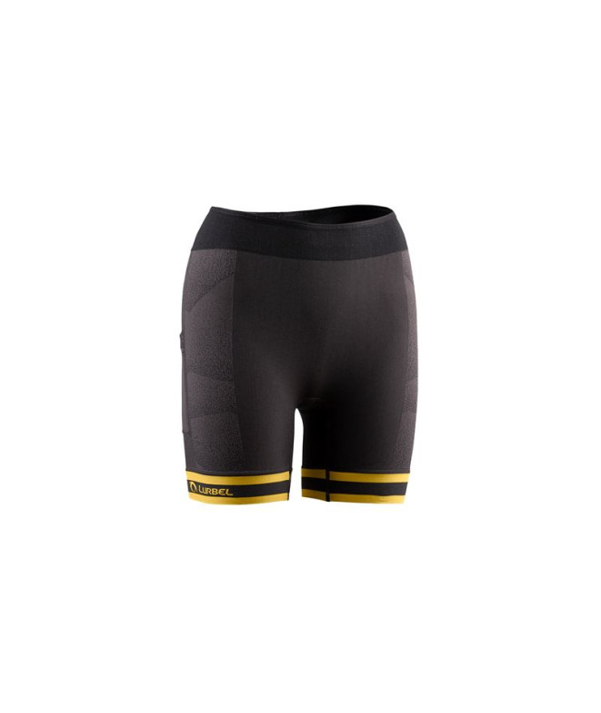 Calças de trail Lurbel Spirit Shorts para mulher Marengo/Amarelo âmbar