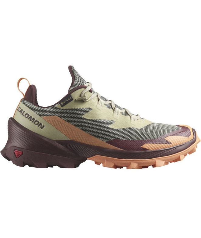 Sapatilhas de montanha Salomon Cross Over 2 Gore-Tex Alfalfa/Chocolate Sapatilhas de mulher