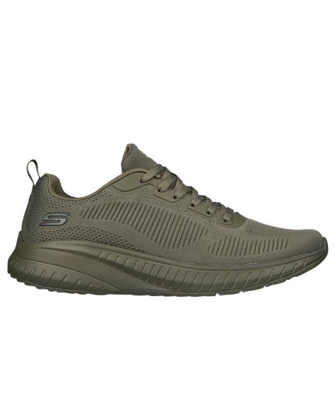 Chaussures Skechers Bobs Squad Chaos-Pri Homme Olive Engineered Knit