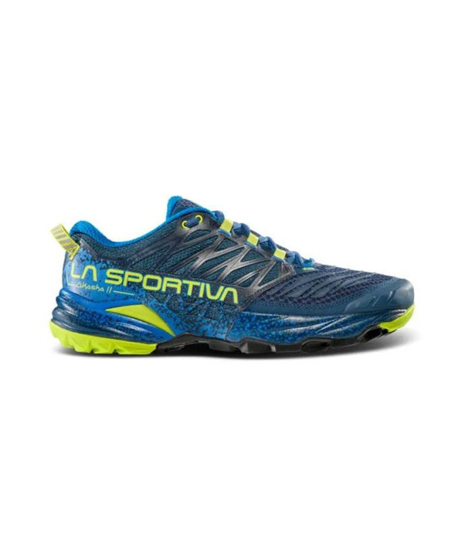 Chaussures de Trail Running La Sportiva Akasha II Storm Blue/Lime Punch Hommes