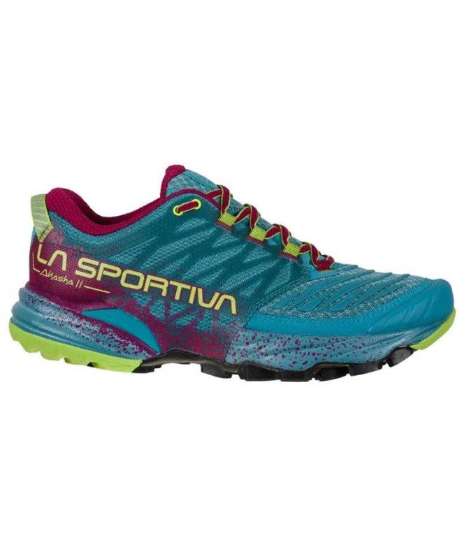 Sapatilhas de Trail La Sportiva Akasha II Topázio/Ameixa vermelha Mulher