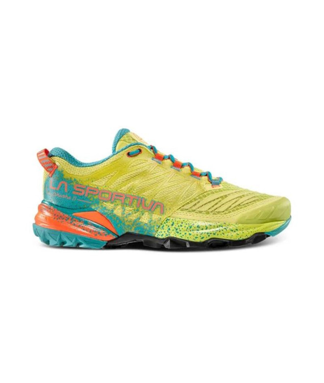 Sapatilhas de Trail Running La Sportiva Akasha II Verde Banana/Lagoa Mulheres