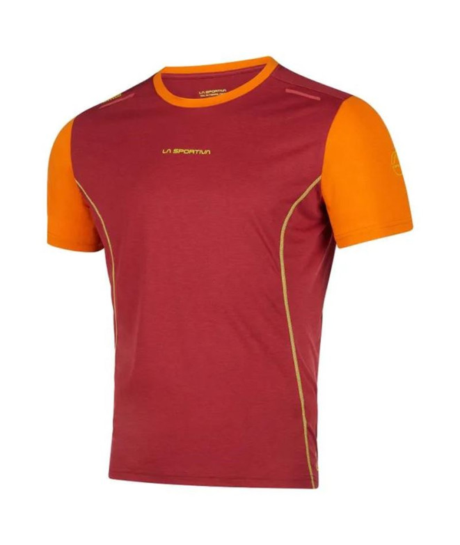 Camiseta de Running La Sportiva Tracer Sangria/HawaIIan Sun Hombre