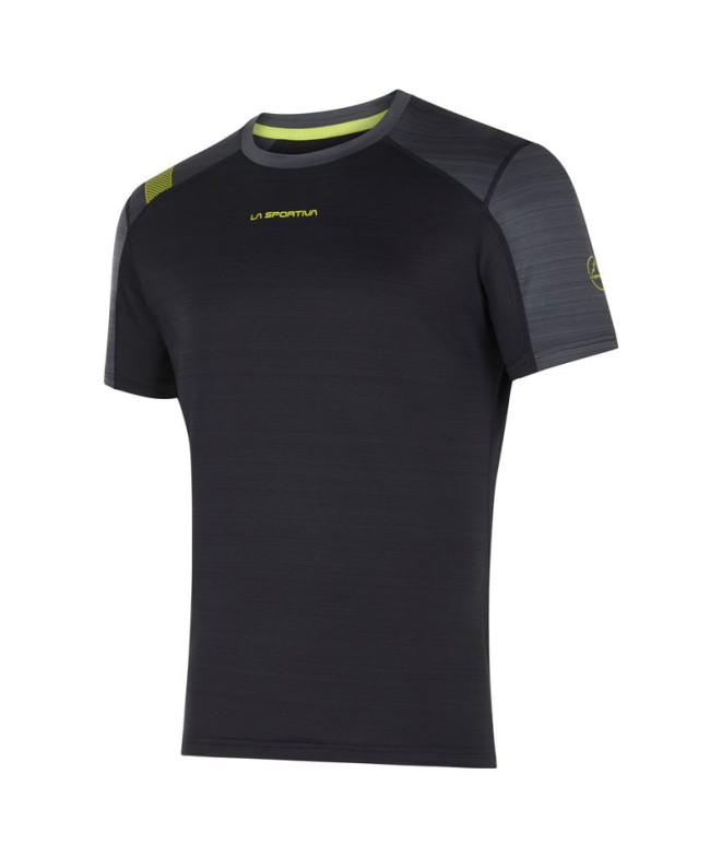 Camiseta La Sportiva Sunfire Homem Preto/Amarelo