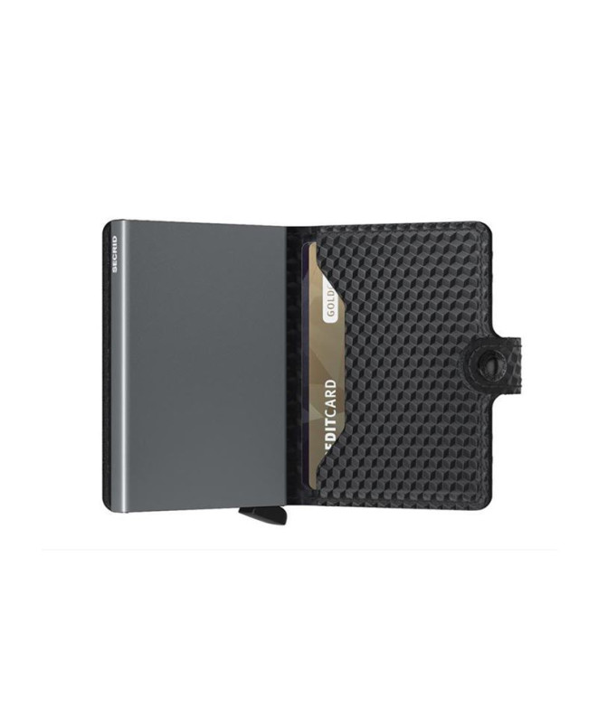 Carteira Miniwallet Cubic Black-Titanium da Secrid