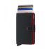 Cartera Secrid Miniwallet Matte Black & Red