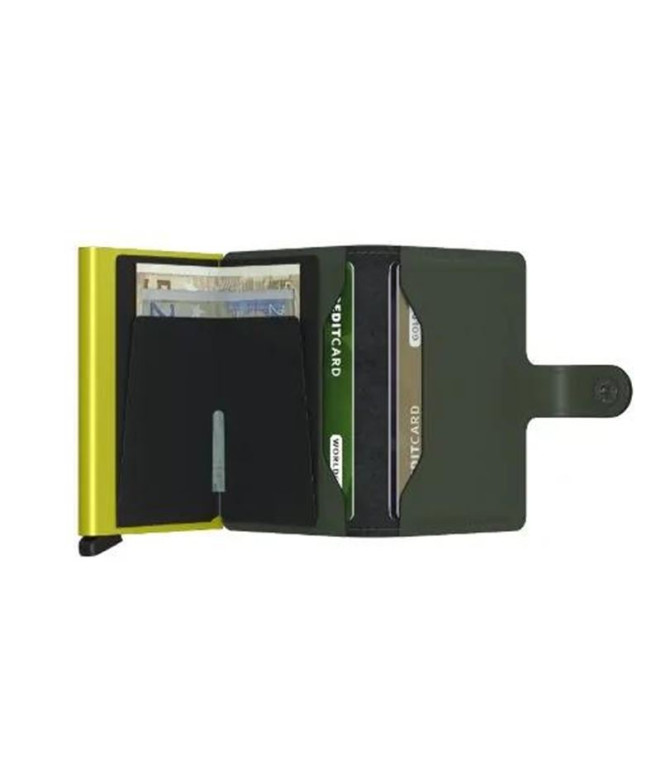 Cartera Secrid Miniwallet Matte Green & Lime