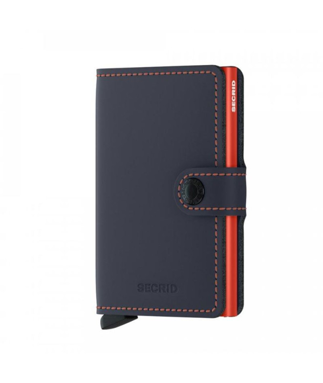 Carteira Miniwallet Secrid Matte Nightblue & Orange (azul-noite e laranja)