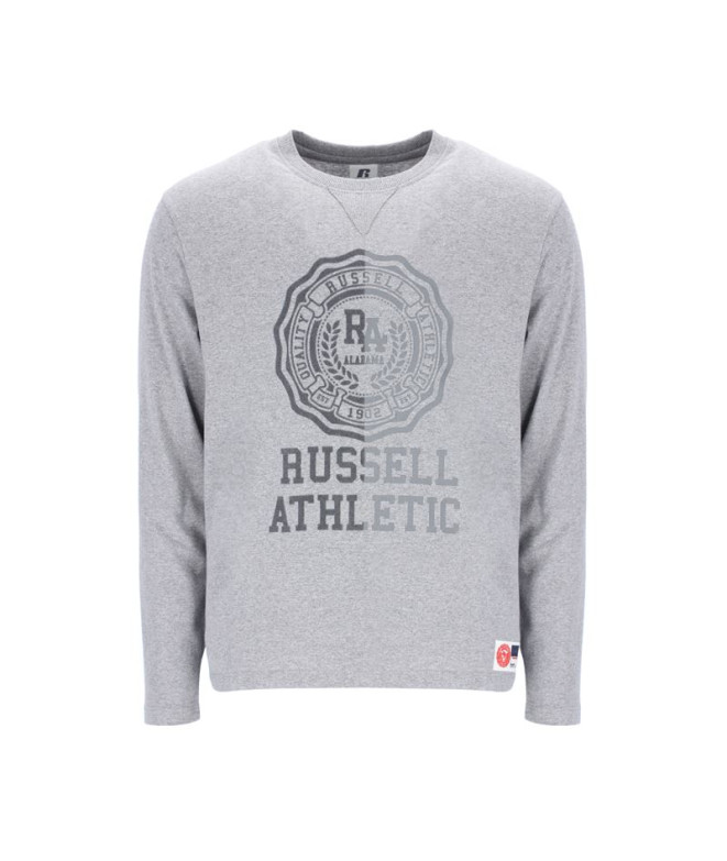 T-Shirt Russell de manga comprida Ath Rose Collegiate para homem Cinzento