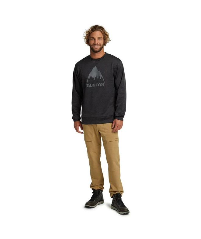 Moletom Homem Burton Oak Pullover Crew Preto