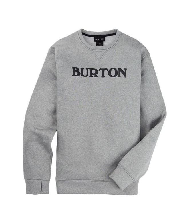 Sweatshirt Burton Oak Pullover Crew Man Cinzento