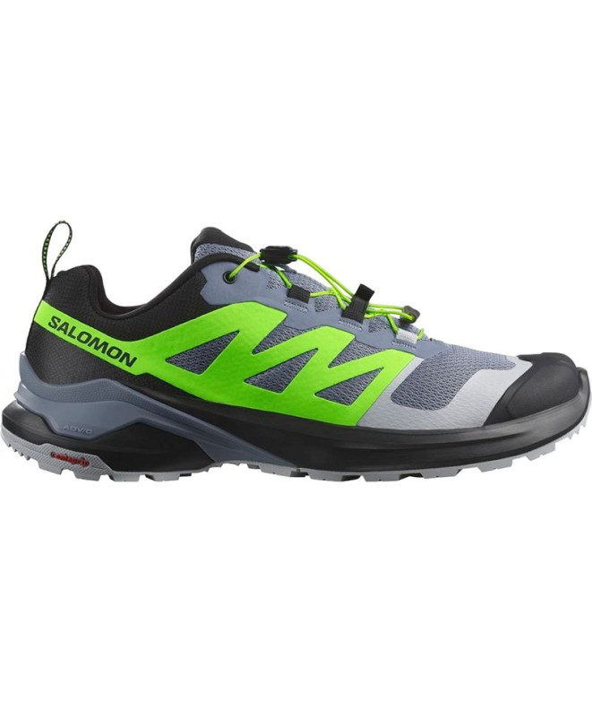 Chaussures de running Salomon X-Adventure Flint Stone / Black / Black / Green Gecko Hommes