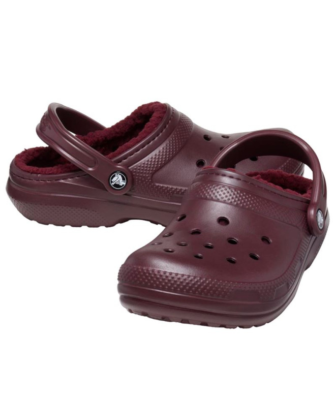 Tamancos Crocs Cerejeira escura com...
