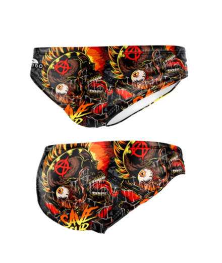 Fato de banho Turbo Homem Waterpolo Punk Skull Impressão...
