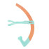 Snorkel Aqua Sphere Focus Snorkel Azul Claro Laranja