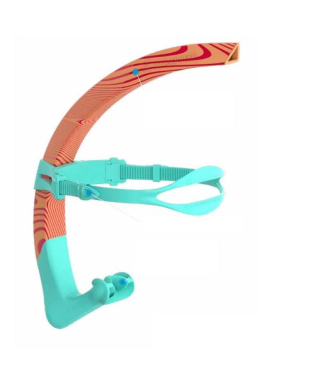 Snorkel Aqua Sphere Focus Snorke Bleu Clair Orange