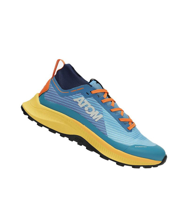 Chaussures de trail Atom AT137 Terra Track-Tex Jaune Aqua Aqua Bleu clair