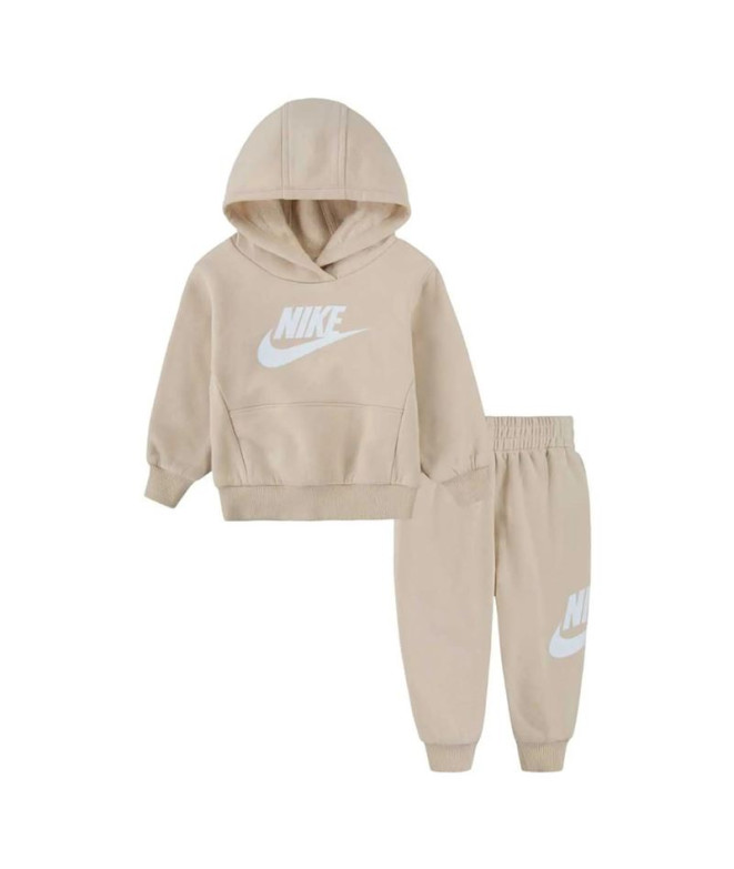 Conjunto Nike Set Club Fleece Bebé Bege