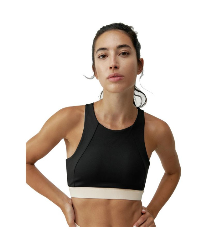 Top Born Living Yoga Fiorella Noir/Tapioca Femme