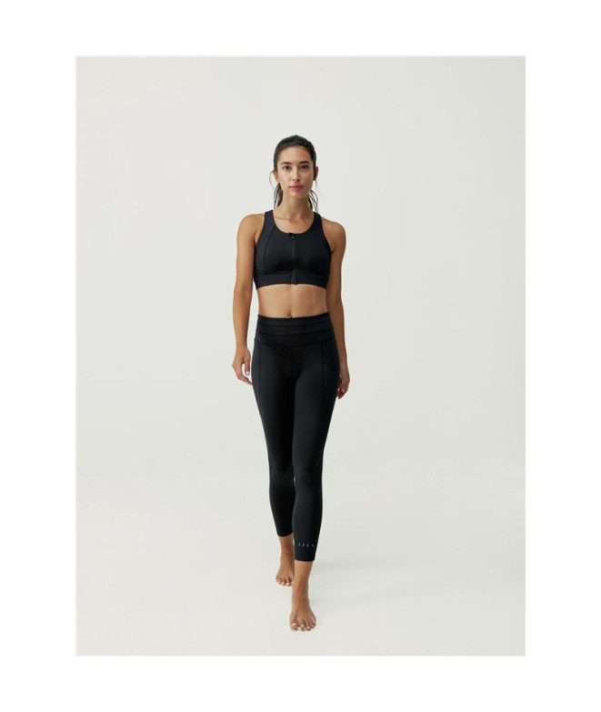 Top Born Living Yoga Agni Preto Mulher