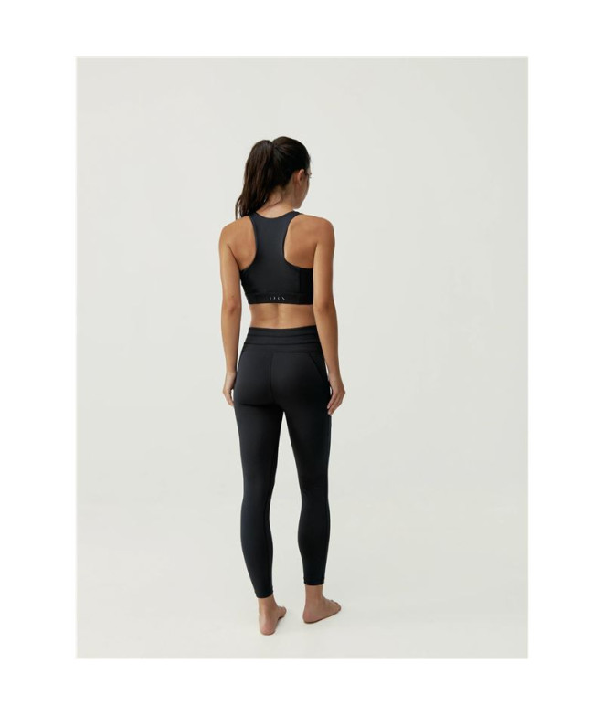 Top Born Living Yoga Agni Black Mujer