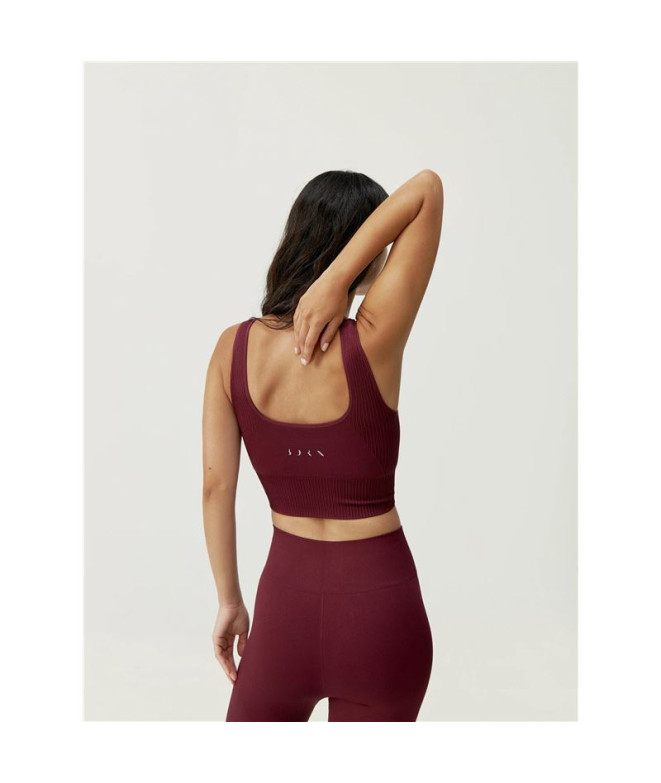 Top Born Living Yoga Yami Bordeaux Mulher