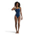 Bañador de Natación Arena Swim Pro Back Graphic Navy/Soft Green Mujer