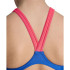 Maillot de bain de Natation Arena Maillot de bain V dos graphique royal/fluo rouge Fille