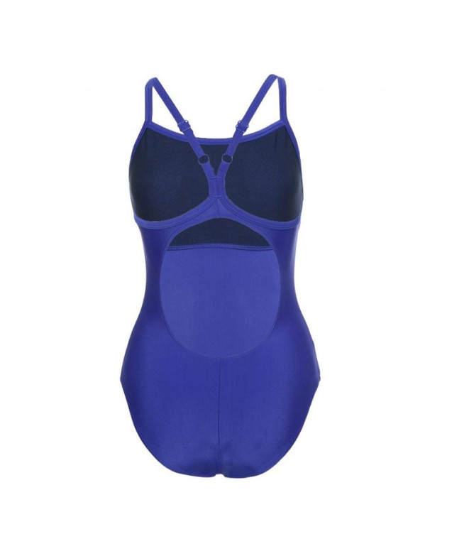 Bañador de Natación Arena Solid Swimsuit Mujer Neon Blue