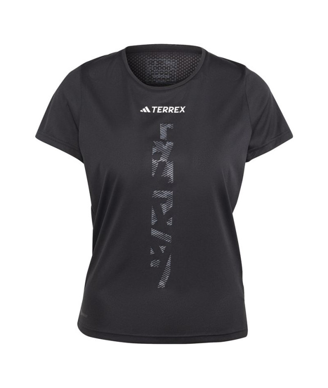 Camiseta de Trail adidas Agr Shirt Mujer Negro