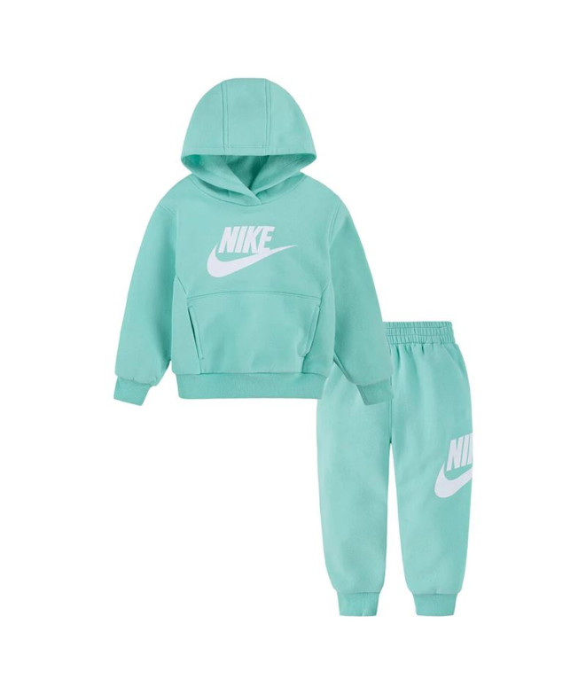 Conjunto Nike Club Fleece Set Niña Emerald Rise