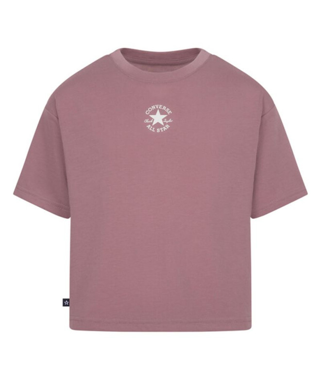 T-shirt Converse Chuck Patch Boxy Pink T-shirt pour fille