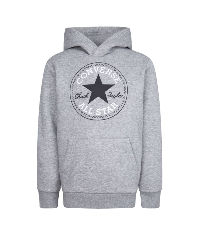 Sweatshirt Converse Fleece Chuck Taylor Patch Core PullOver Grey Heather Boy's