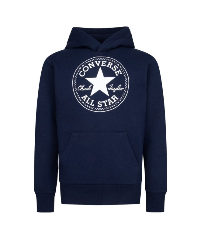 Sweatshirt Converse Fleece Chuck Taylor Patch Core PullOver Navy Rapazes