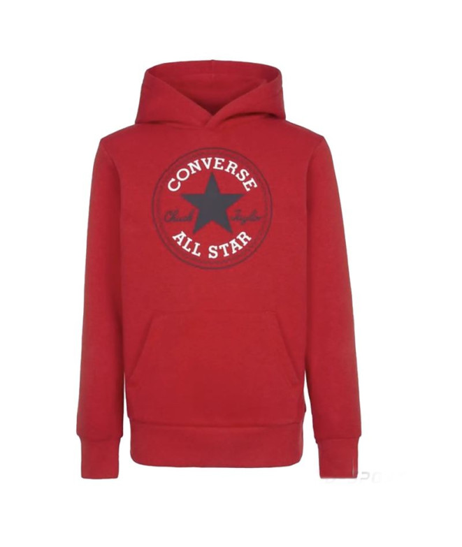 Sweatshirt Converse Fleece Chuck Taylor Patch Core PullOver Kids Red