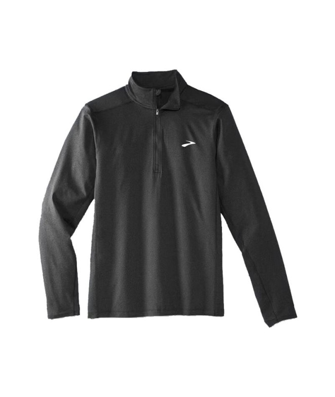 T-Shirt running Brooks Dash 1/2 Zip 2.0 Preto Homem